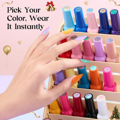 Fast cure under UV/LED lamp in 60–120 seconds for glossy, long-wear color