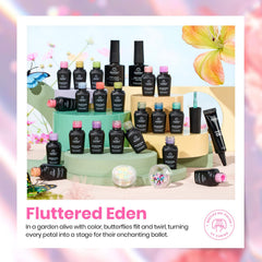 Beetles Gel Polish Set color swatches on nail wheel for mix-and-match
