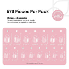 Beetles Gel Nail Tips 12 sizes ready for natural nail matching