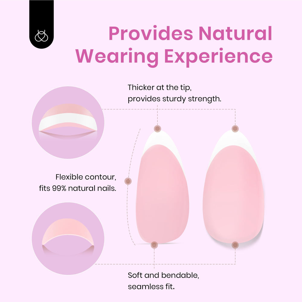 Beetles Gel Polish 224-pcs nails with size chart for quick perfect fit.