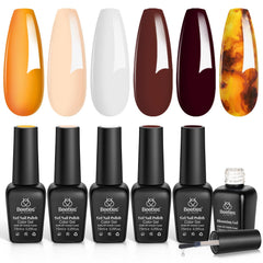 Beetles Gel Polish Amber Attraction all-season nails ready for daily styling.
