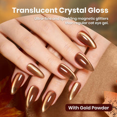 Beetles Gel Polish burgundy cat eye swatch with magnetic shimmer