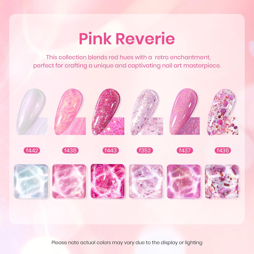 Beetles glitter overlay pink polish adds sparkle for festive nails.