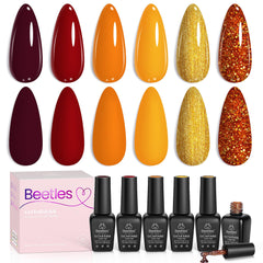 Beetles Golden Blessing bottles display warm autumn hues for easy at-home nails