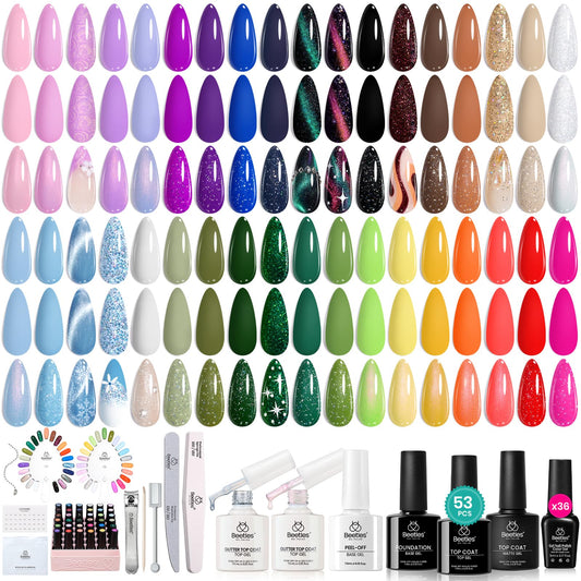 Beetles Gel Polish Kit 36 colors for versatile at-home manicures