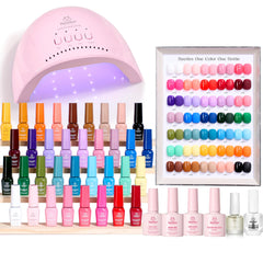 Beetles gel polish kit with UV light, front view for at-home manicure