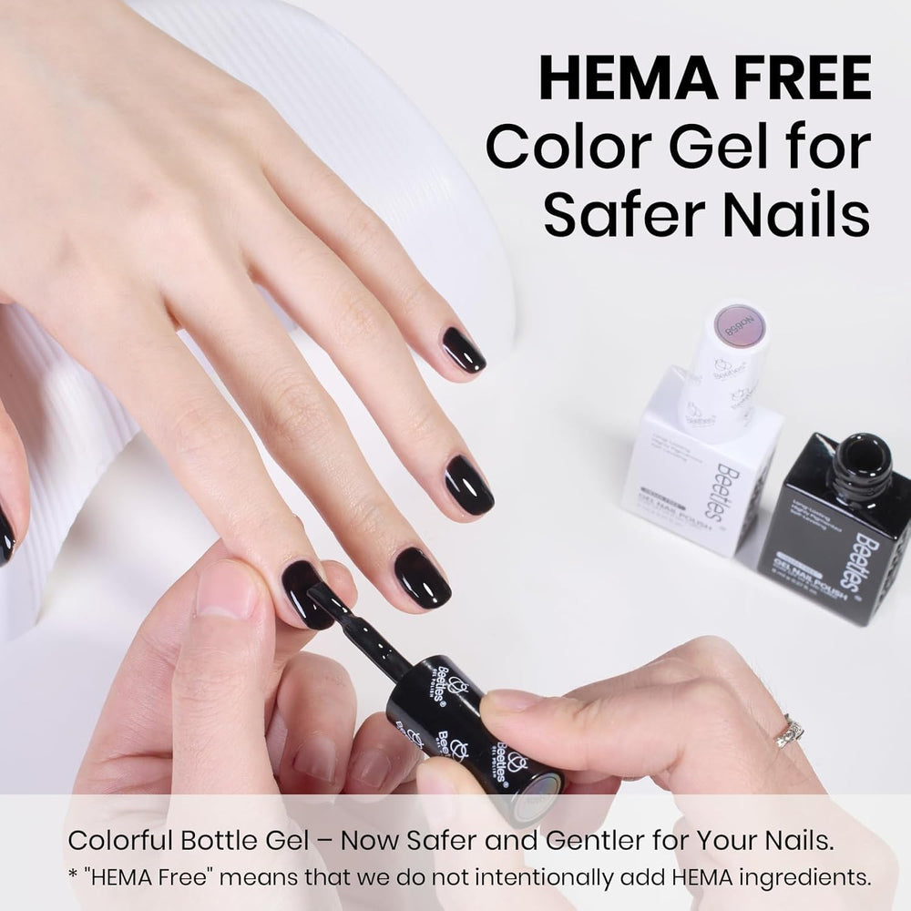 Beetles Gel Polish Kit with White Bottle Design for Clean, Modern Nails.