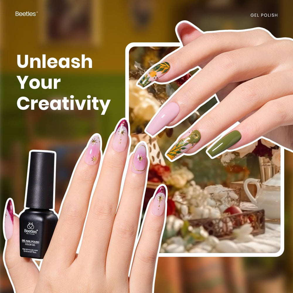 Beetles Gel Polish matte top coat bottle for velvety shine.