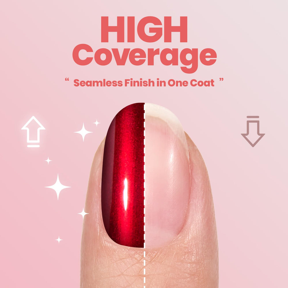 Beetles Red Chrome ideal for holiday manicures and celebrations.