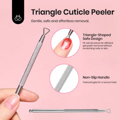 Beetles cuticle pusher for gentle nail prep
