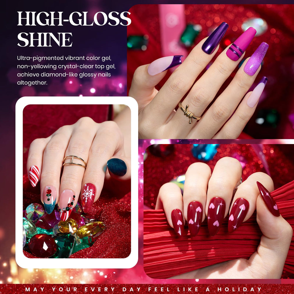 Beetles Gel Polish Set 39Pcs green glitter for festive sparkle