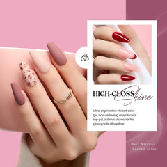 Beetles Gel Polish Set glossy top coat for a high-shine finish.