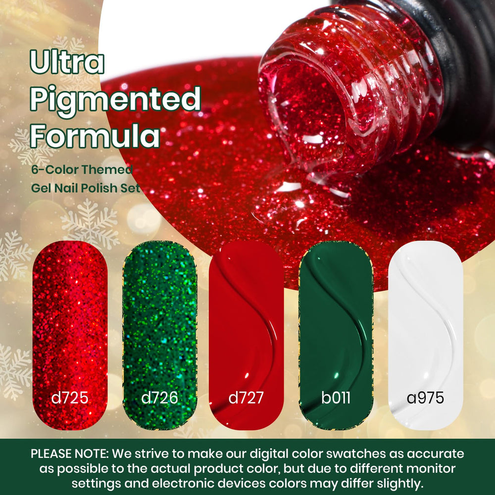 Beetles Gel Polish Stain Carol Glitter Red swatch with glittery shine