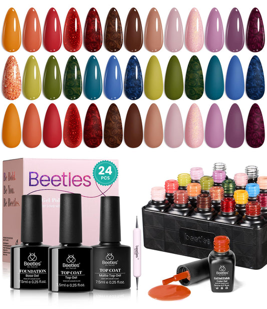 Beetles Gel Polish Toy Eden 20-color set display with seasonal palette.