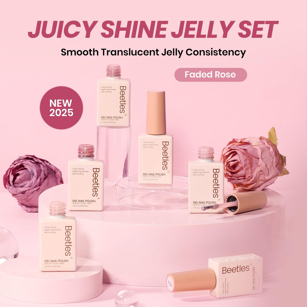 Beetles gift beauty set for her with jelly gel nail polishes