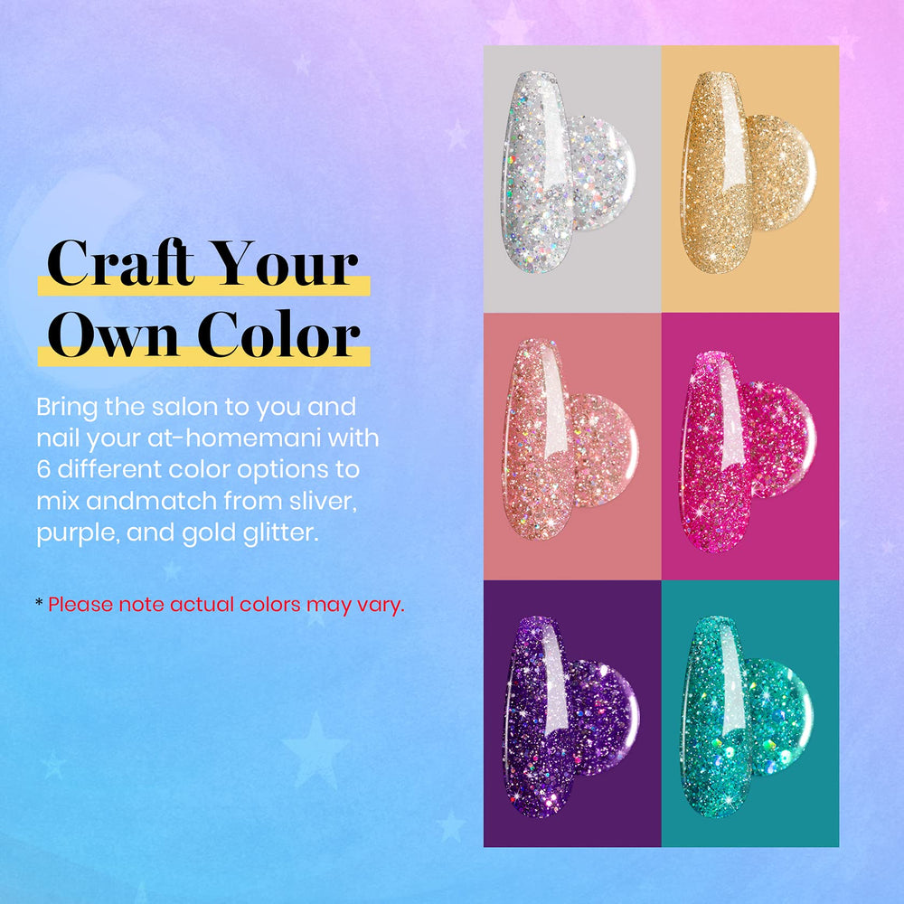 Beetles Glitter Gel Polish kit metallic shimmer for versatile nail art looks.