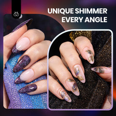 Beetles glitter palette in gold blue green hues