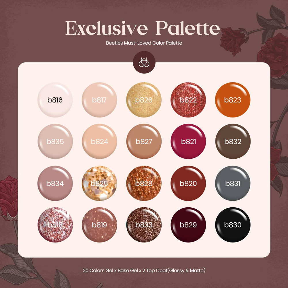 Beetles Golden Glitter Top Coat adds a sparkling finish.