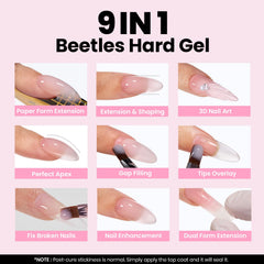 Beetles hard gel kit gel tubes highlight smooth, fast-flowing consistency for sculpting