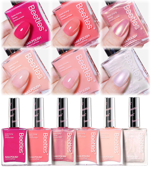 Beetles Heartbeat 6-color palette for versatile DIY nail art at home