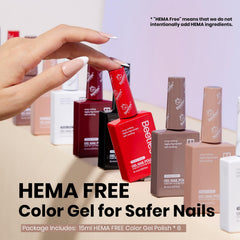 Beetles HEMA-Free burgundy gel polish, rich color for evening looks.