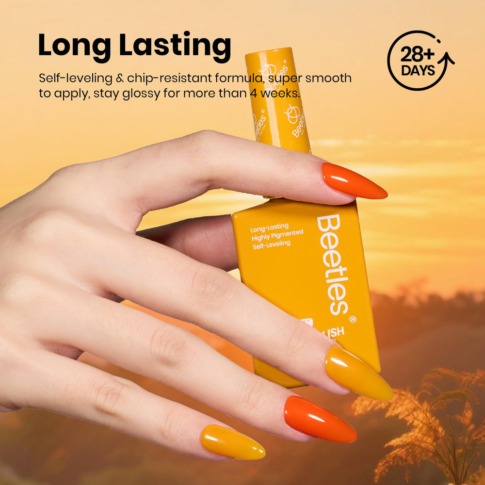 Beetles Hema-Free Gel Polish Golden Hour Pack Shot, versatile colors for at home manicures