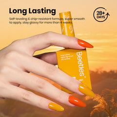 Beetles Hema-Free Gel Polish Golden Hour Pack Shot, versatile colors for at home manicures