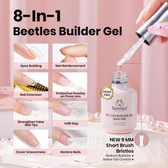 Beetles HEMA Free Builder Gel shaping nails during sculpting.