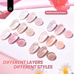 Beetles Jelly Gel French nail swatch suggests chic design options