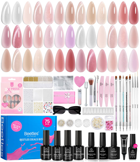 Beetles Jelly Gel Nail Polish Set with assorted colors for home salon-quality nails.
