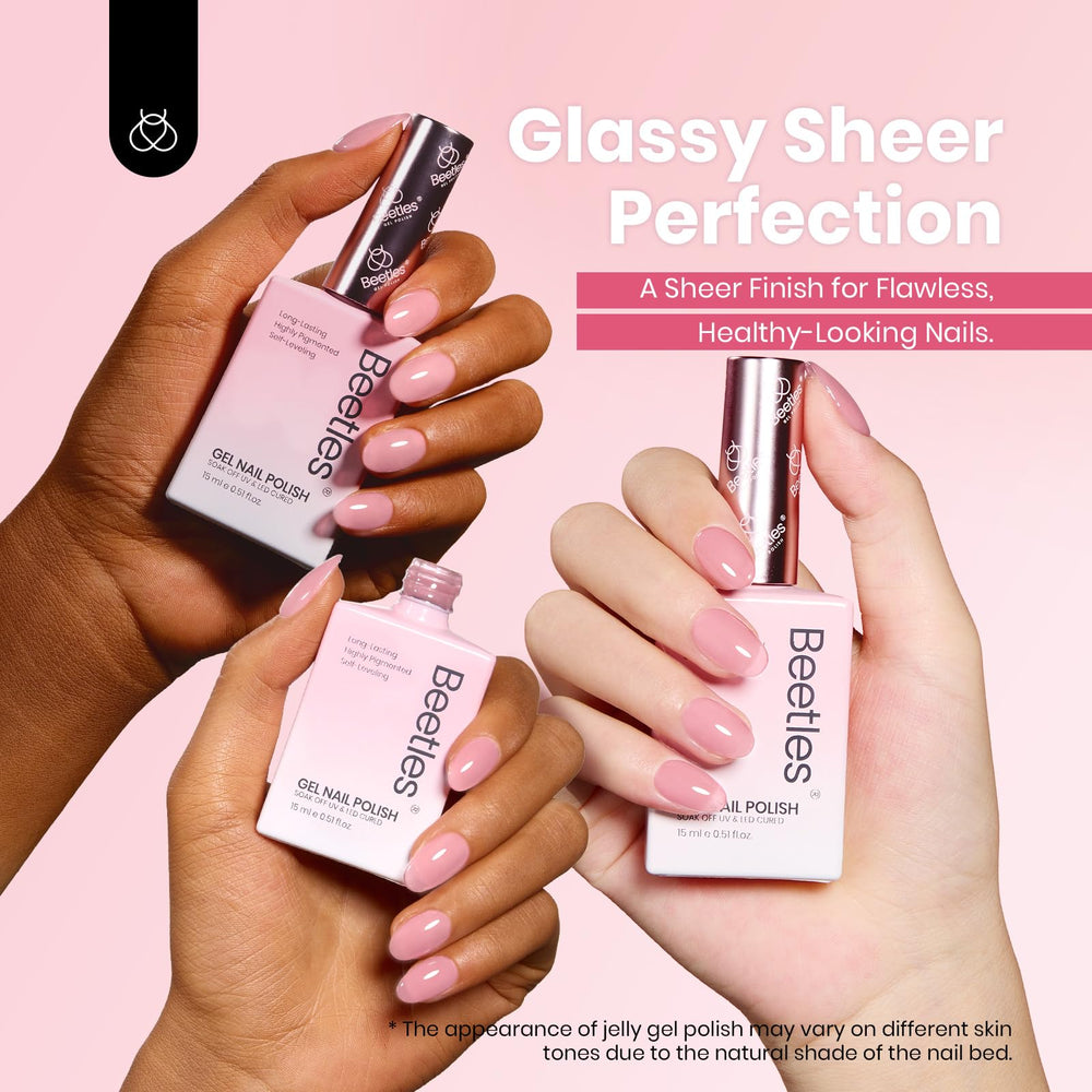 Beetles Jelly Gel brush-in-action shows quick smooth application and even coverage.