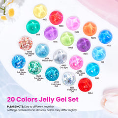 Beetles Jelly Gel Nail Polish Set Glitter polishes for festive nail art
