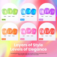 Beetles Jelly Gel Orange Nail Polish provides sunny brightness with jelly-like transparency
