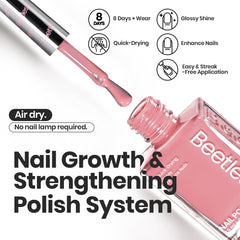 Beetles Jelly Nail Polish cream nude swatch with nourishing, healthy-looking finish.