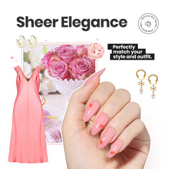 Beetles Jelly Nail Polish nude beige swatch for natural, versatile manicures.