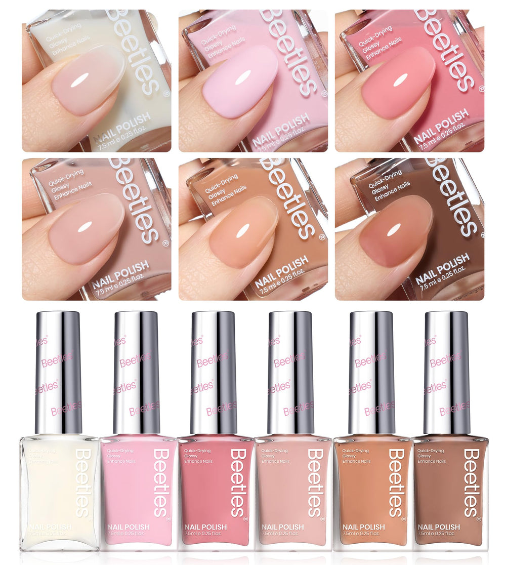 Beetles Jelly Nail Polish brush detail highlights smooth application.
