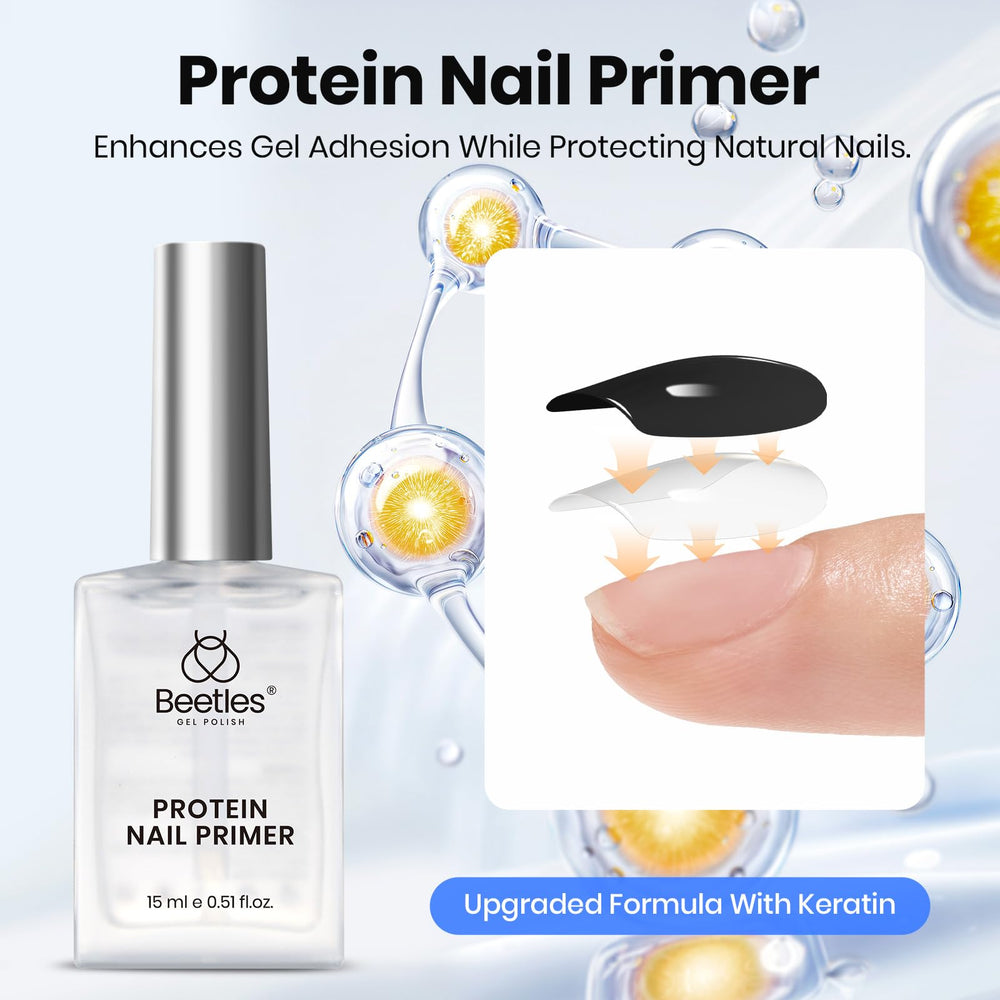 Beetles keratin-rich formula on nails promotes healthier prep and wear