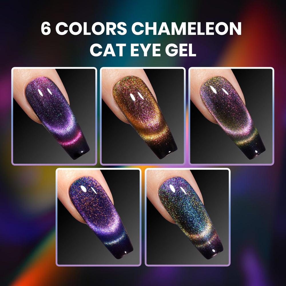 Beetles layered cat eye effect gel polish for custom designs