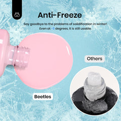 Beetles Liquid Latex application step demonstrates quick drying for smooth nail art.
