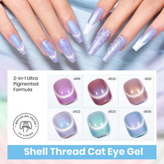 Beetles magnetic tool demonstrating cat-eye swirl effect for DIY nails