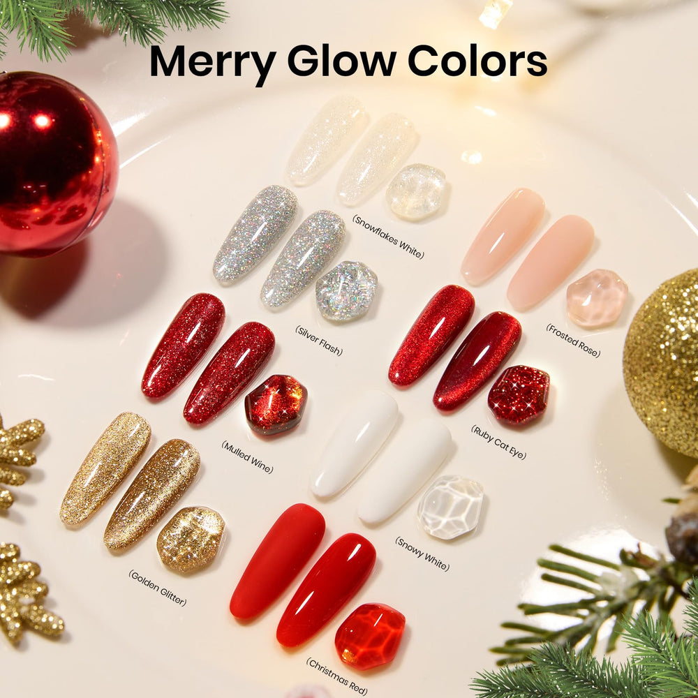 Beetles Merry Glow ruby cat-eye nails show a magnetic effect for stunning depth.