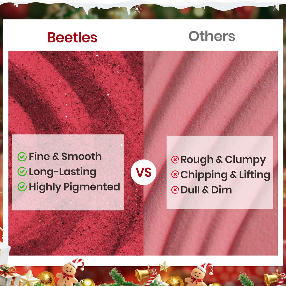 Beetles Merry Sparkle activator helps set the powder for a durable finish.