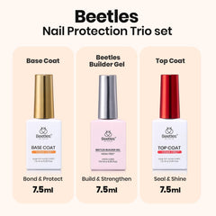 Beetles Builder Gel in home-use setup with forms builds nail shape.
