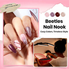 Beetles Nail Nook Pearl gels offer subtle iridescence.