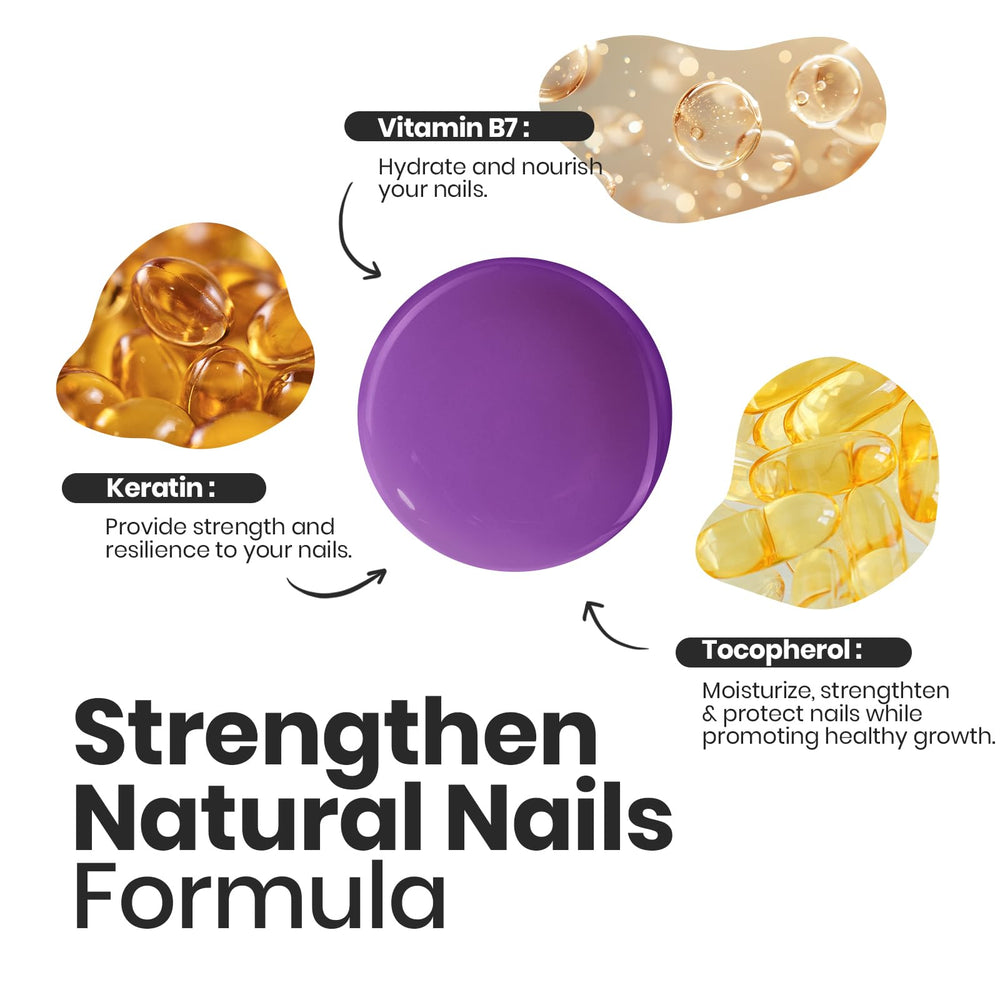 Beetles keratin enriched bottle supports stronger-looking nails.