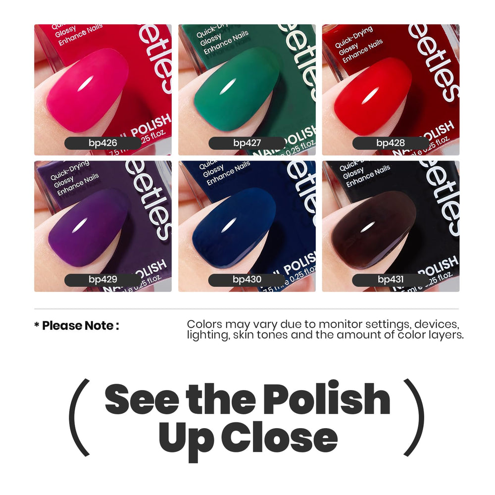 Beetles long-lasting shine lasts up to eight days with layering.