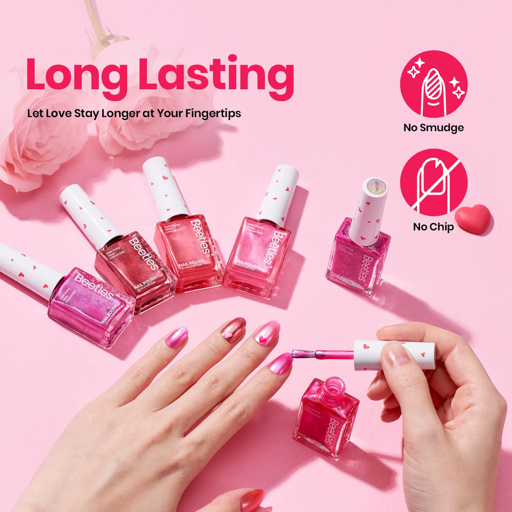 Beetles Quick Dry nail polish demonstrating a 10-minute manicure.