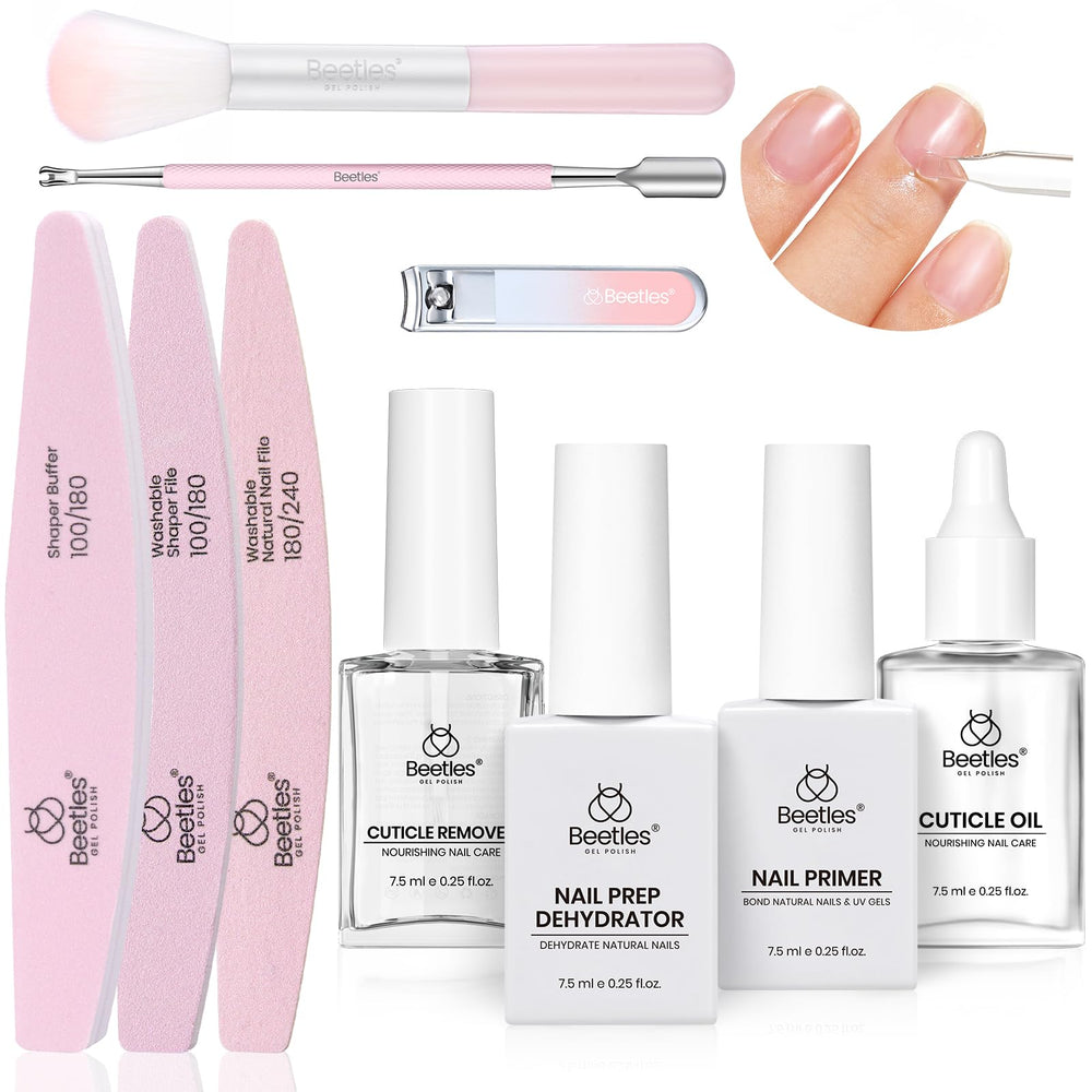 Beetles Nail Prep Kit Dehydrator bottle improves adhesion for lasting manicures