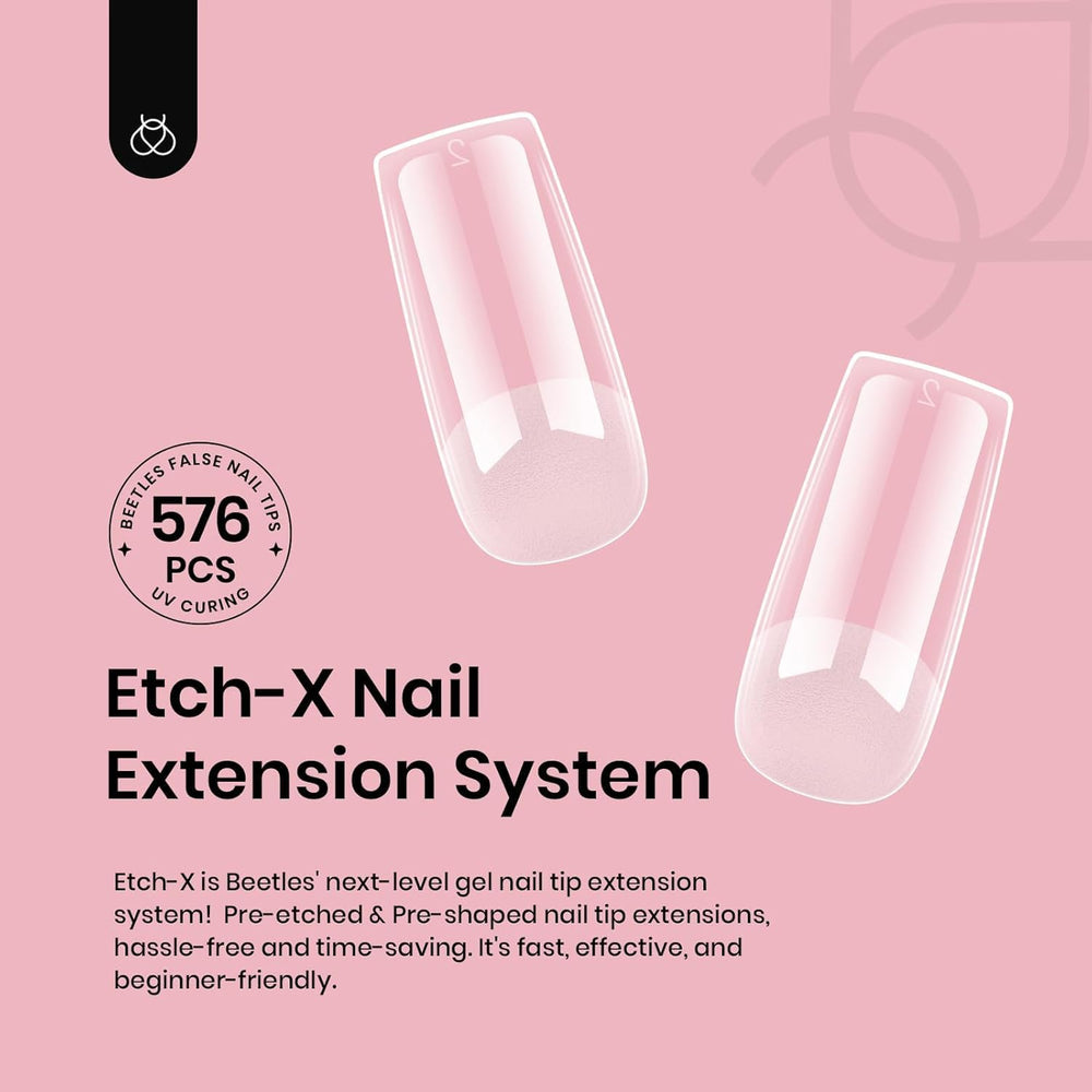 Beetles Nail Tips full-coverage extensions for versatile nail shapes