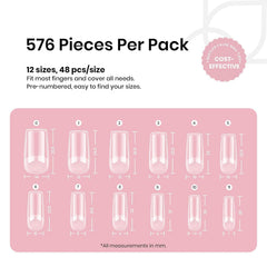 Beetles Nail Tips half-matte finish for natural-looking extensions